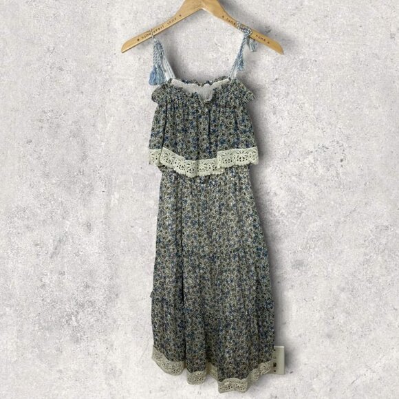 Revolve Cupcakes Cashmere Crochet Ruffle Dress Revolve Size Small Tassel‎ Boho S - Picture 5 of 12